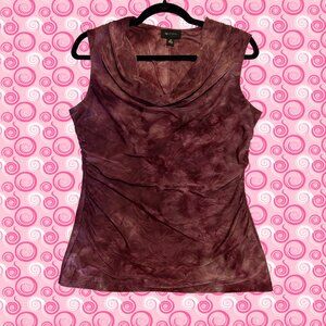 Whimsy Ruched Tank - Floral Tie Dye Print